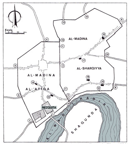Córdoba muçulmana quando foi conquistada por Fernando III
em 1236 segundo M. Ocaña Jiménez